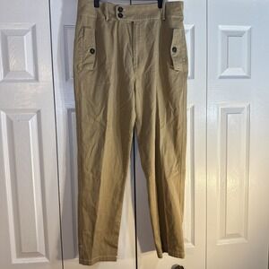 Blu Pepper Utility Pants High Rise‎ Cropped NEW WITH TAGS Khaki